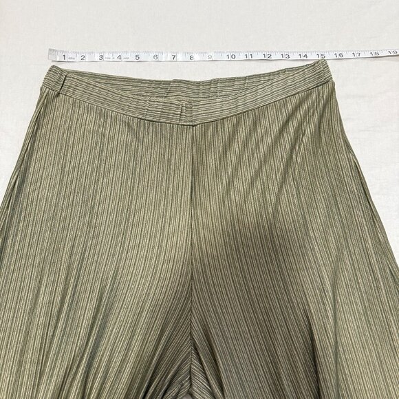 Farm Rio Guadeloupe Wide Leg Tropical Palm Parrot Print Pants Size M - Picture 9 of 9